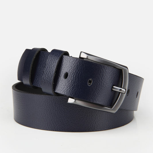 Genuine Leather Navy Blue Men's Belt
