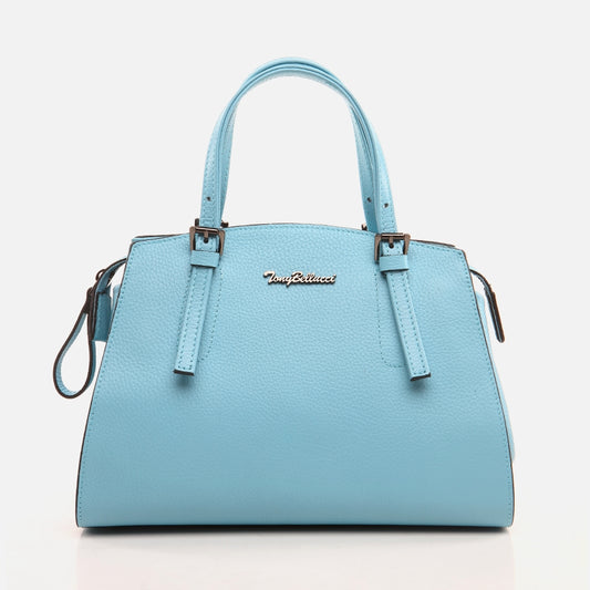 Genuine Leather Light Blue Women's Bag
