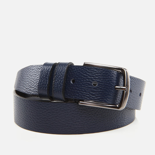 Genuine Leather Navy Blue Men's Belt