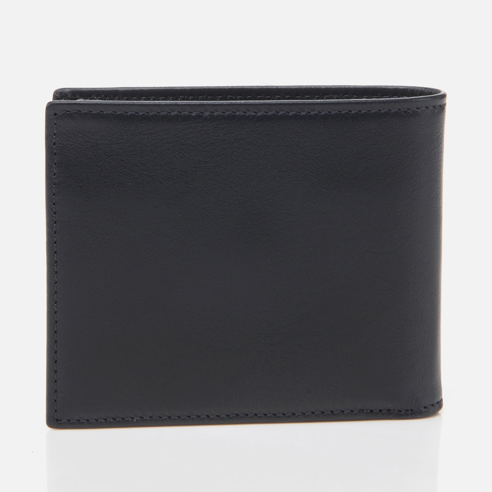 Genuine Leather Navy Blue Men's Wallet