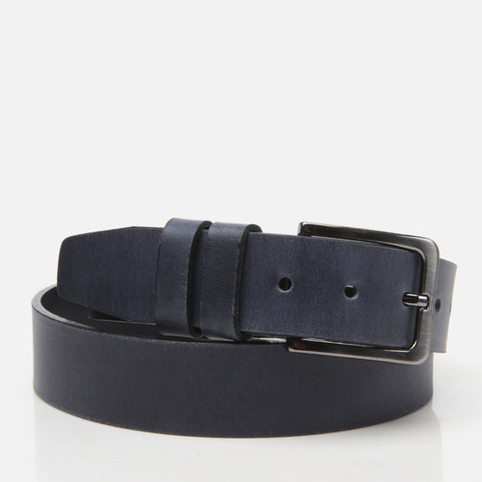 Genuine Leather Navy Blue Men's Belt