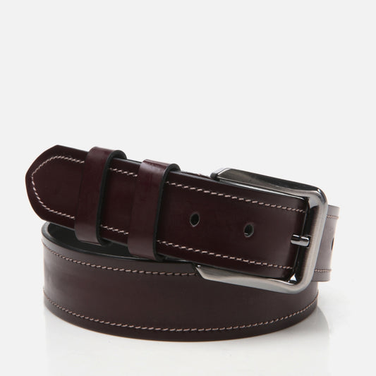 Genuine Leather Burgundy Men's Belt