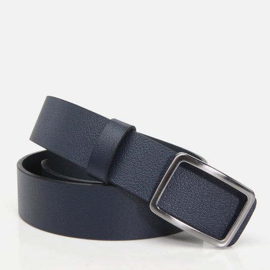 Genuine Leather Navy Blue Men's Belt