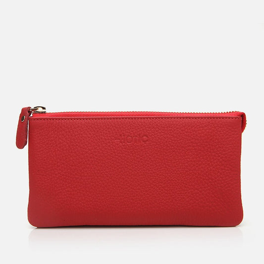 Genuine Leather Red Women's Portfolio