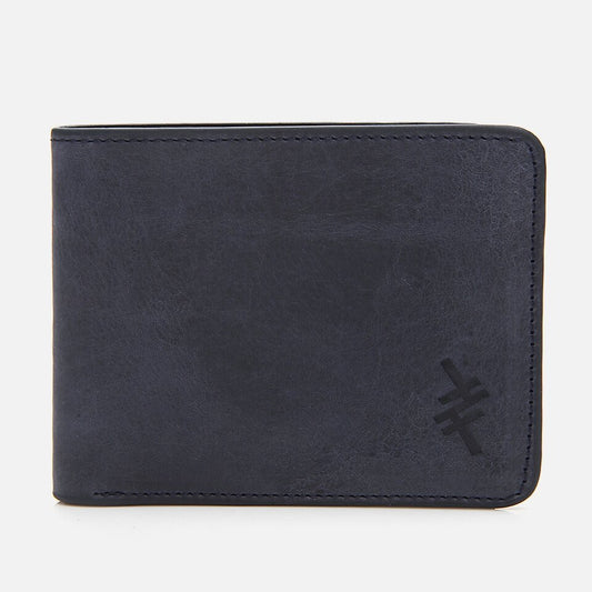 Genuine Leather Navy Blue Men's Wallet