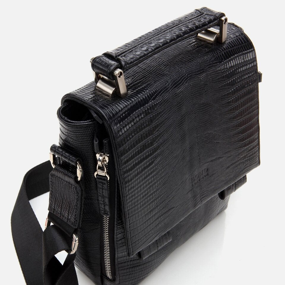 Genuine Leather Black Men's Bag