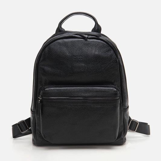 Genuine Leather Black Men's Backpack
