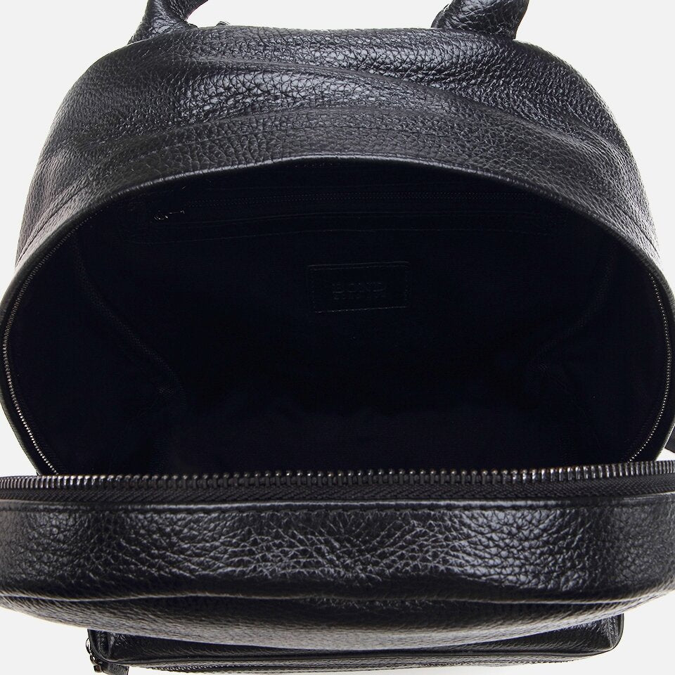 Genuine Leather Black Men's Backpack