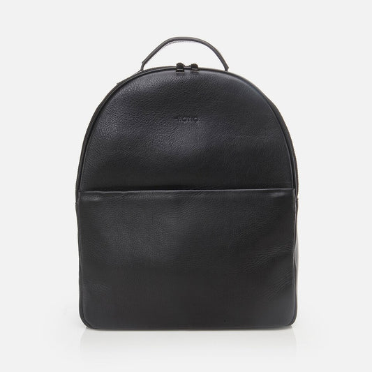 Genuine Leather Black Men's Backpack