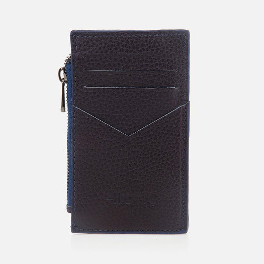 Genuine Leather Navy Blue Men's Wallet