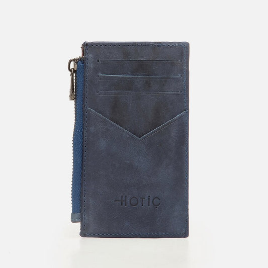 Genuine Leather Navy Blue Men's Wallet