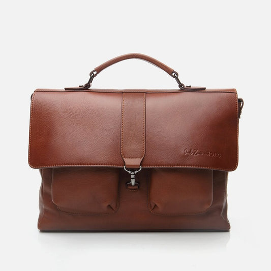 Genuine Leather Walnut Men's Bag x Danilo Zanna