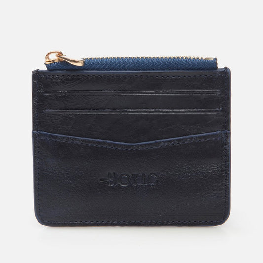 Genuine Leather Navy Blue Men's Wallet