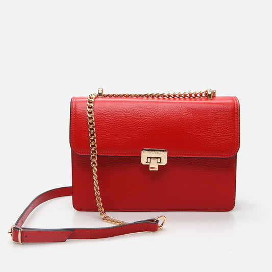 Genuine Leather Red Women's Bag