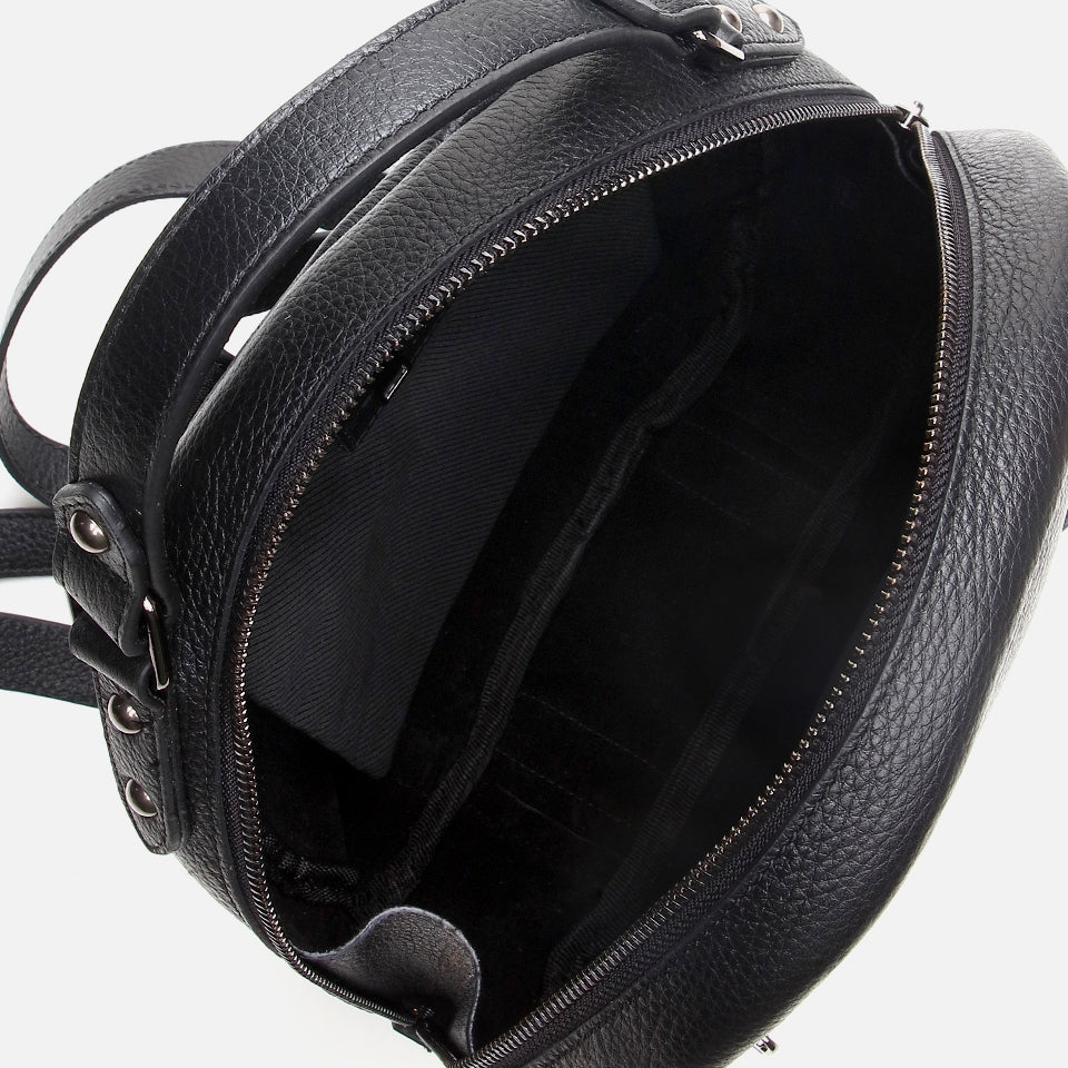 Genuine Leather Black Women's Backpack