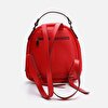 Genuine Leather Red Women's Backpack