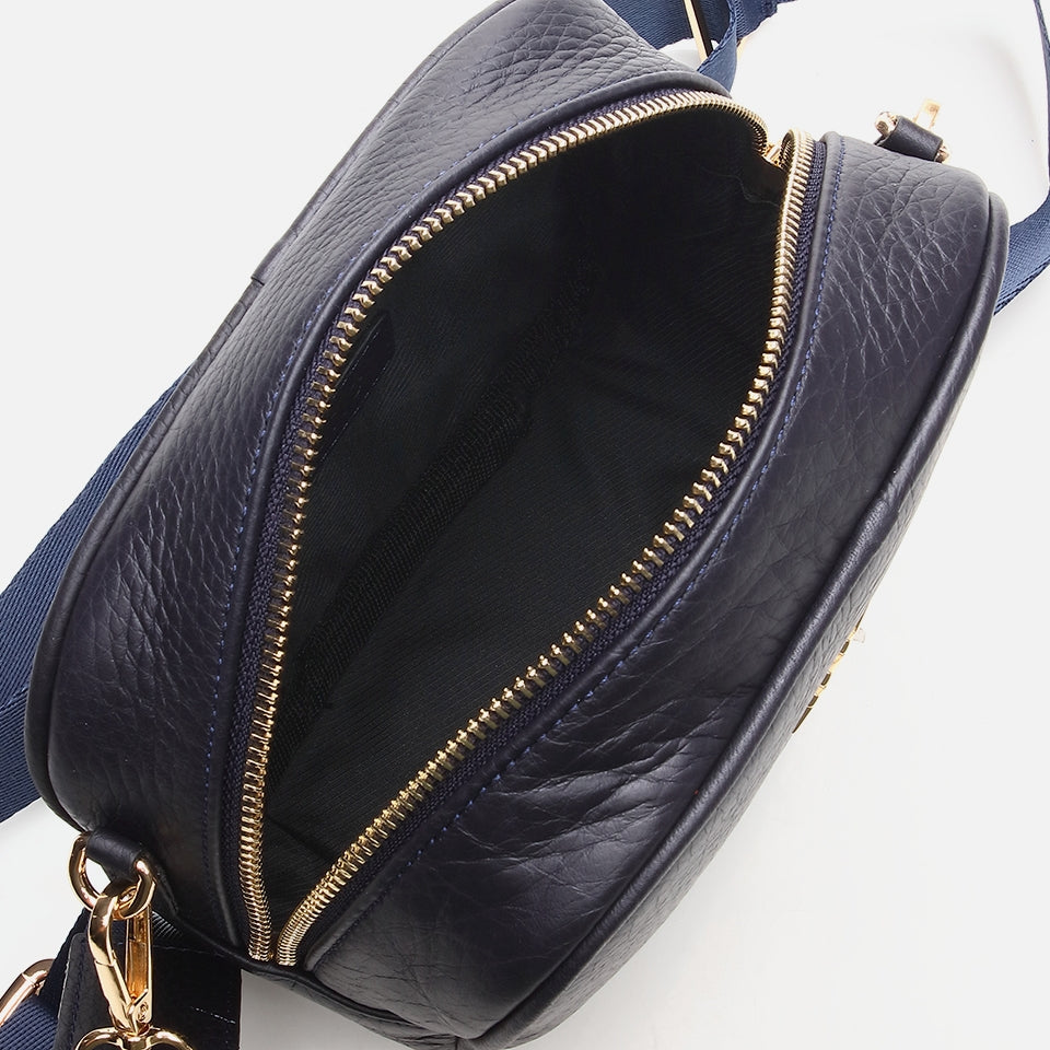 Genuine Leather Navy Blue Women's Mini (Crossbody) Bag