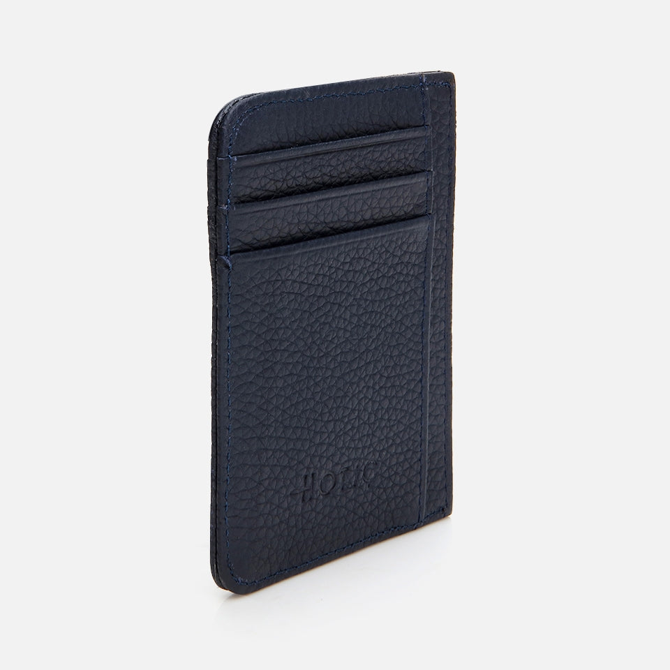 Genuine Leather Navy Blue Men's Wallet