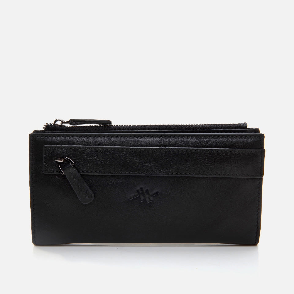 Genuine Leather Black Women's Wallet