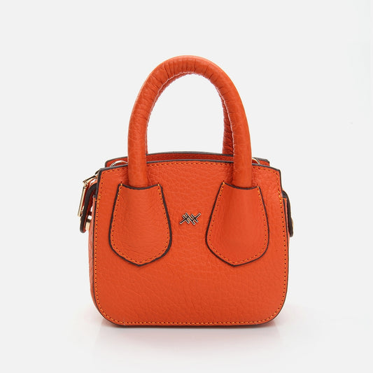 Genuine Leather Orange Women's Mini (Crossbody) Bag