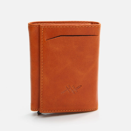 Genuine Leather Orange Men's Wallet
