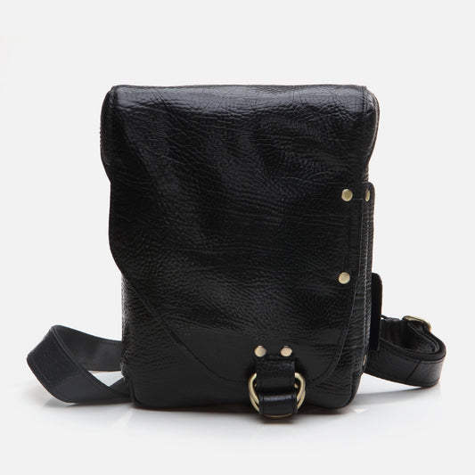 Genuine Leather Black Men's Bag