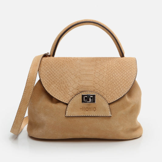 Genuine Leather Camel Women's Bag