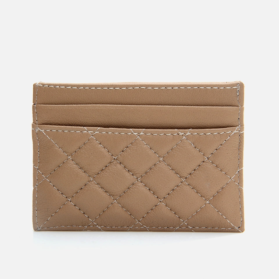 Genuine Leather Beige Women's Wallet