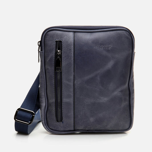 Genuine Leather Navy Blue Men's Bag