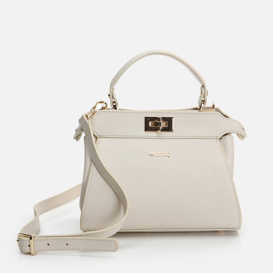 Genuine Leather Beige Women's Mini (Crossbody) Bag