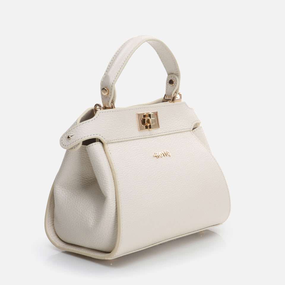 Genuine Leather Beige Women's Mini (Crossbody) Bag