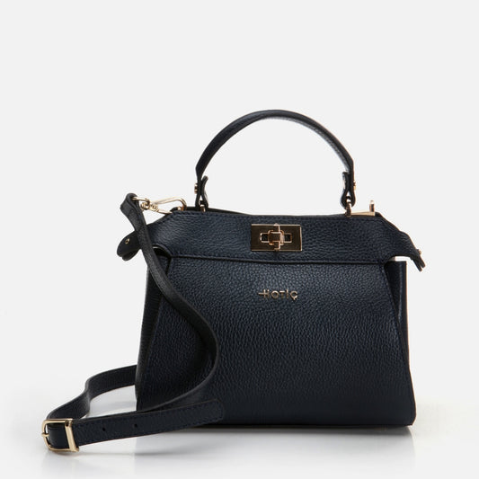 Genuine Leather Navy Blue Women's Mini (Crossbody) Bag
