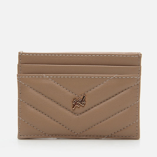 Genuine Leather Beige Women's Wallet