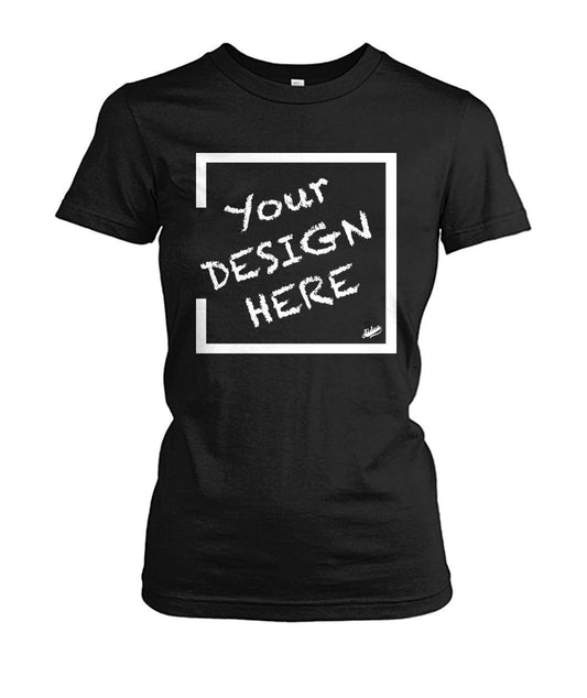 Aidoo Women's Crew Tee-Ladies Tees-Nike-Adidas-Supreme-Champion-Jordan-Louis Vuitton-shirt personalised-custom hoodie-personalised hoodie-Aidoo-Black-S-Aidoo : On-Demand Print