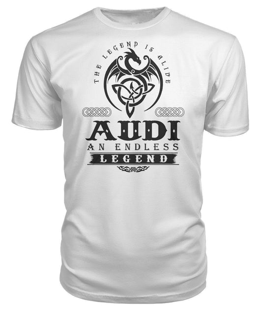 AUDI AN ENDLESS LEGEND Premium Unisex T SHIRT-Short Sleeves-Elessi UK