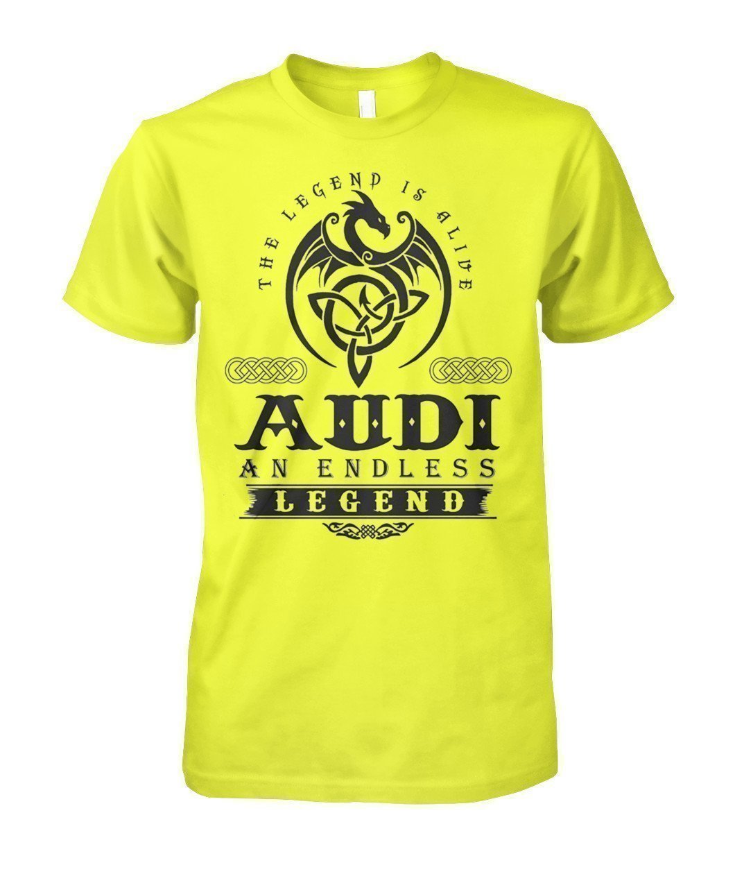 AUDI AN ENDLESS LEGEND Unisex Cotton T SHIRT-Short Sleeves-Elessi UK