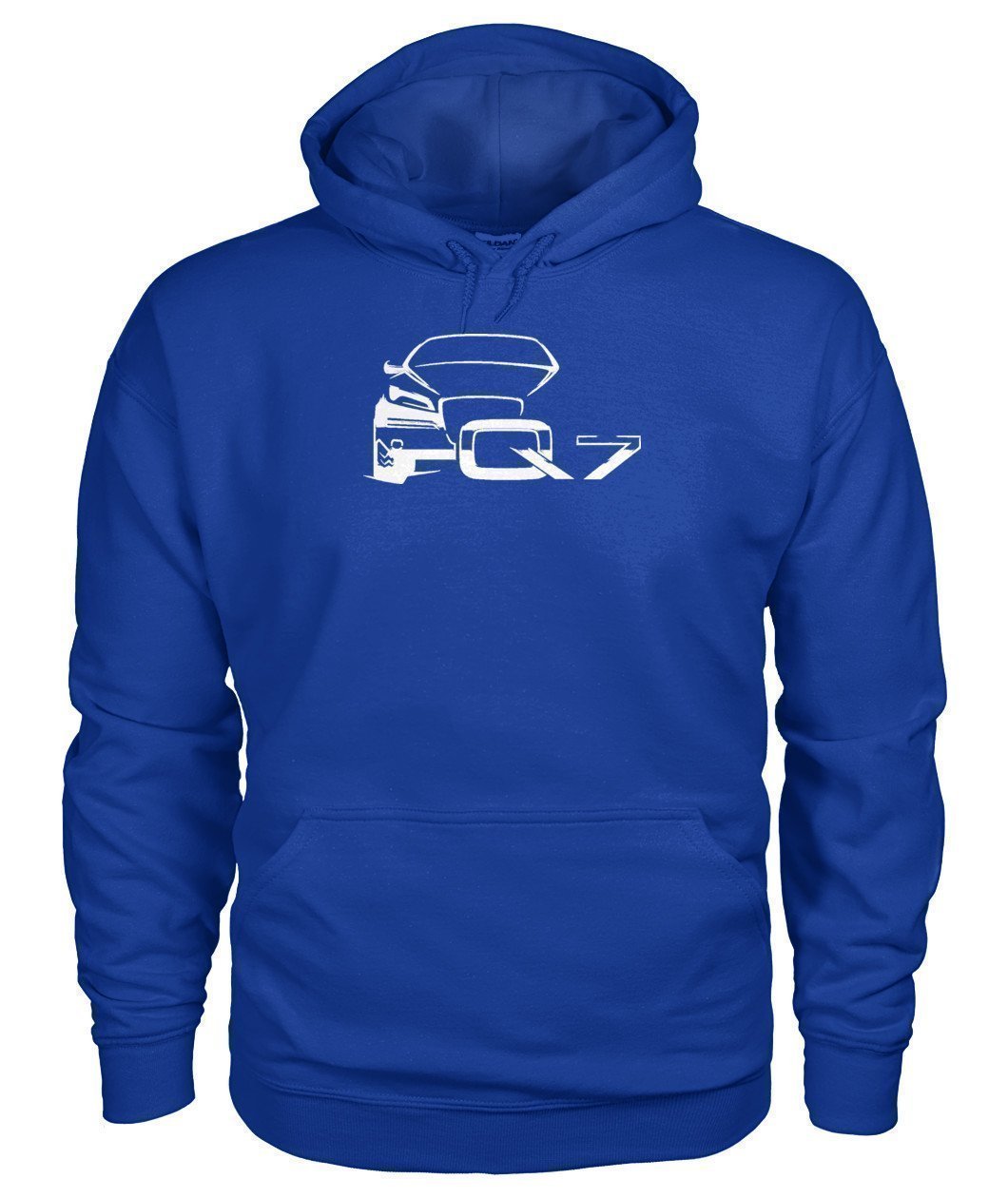 Audi Q7 Weiß Gildan Hoodie-Hoodies-Elessi UK