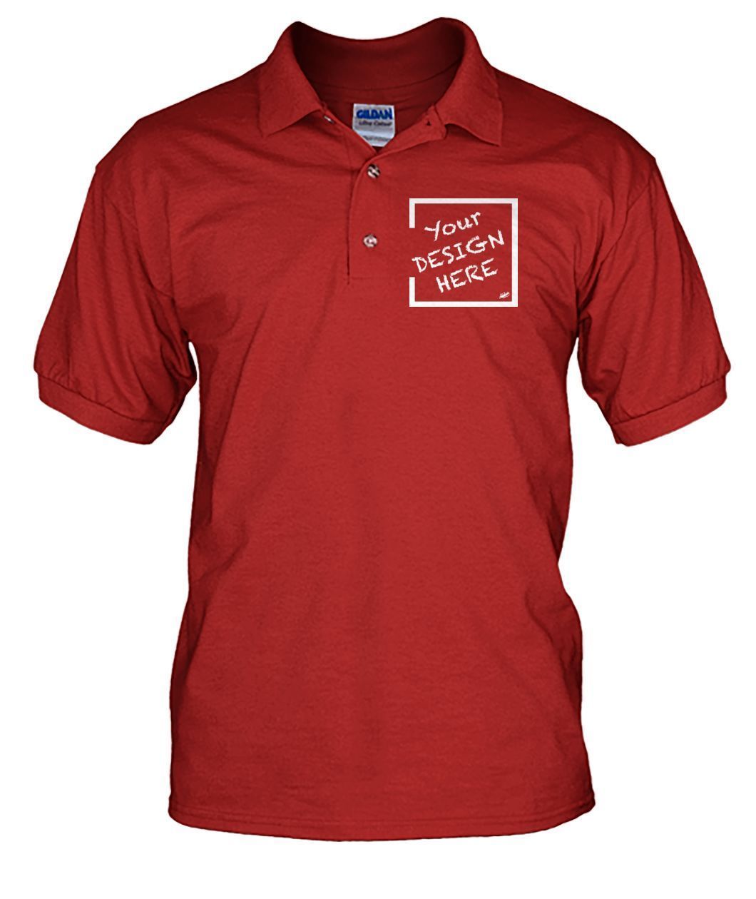Aidoo Men's Polo-Short Sleeves-Nike-Adidas-Supreme-Champion-Jordan-Louis Vuitton-shirt personalised-custom hoodie-personalised hoodie-Aidoo-True Red-S-Men's Polo-Aidoo : On-Demand Print