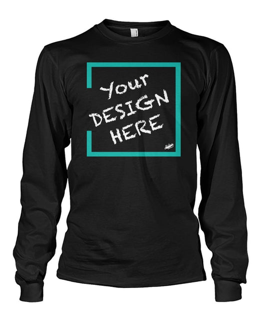 Aidoo Unisex Long Sleeve-Long Sleeves-Nike-Adidas-Supreme-Champion-Jordan-Louis Vuitton-shirt personalised-custom hoodie-personalised hoodie-Aidoo-Black-S-Aidoo : On-Demand Print