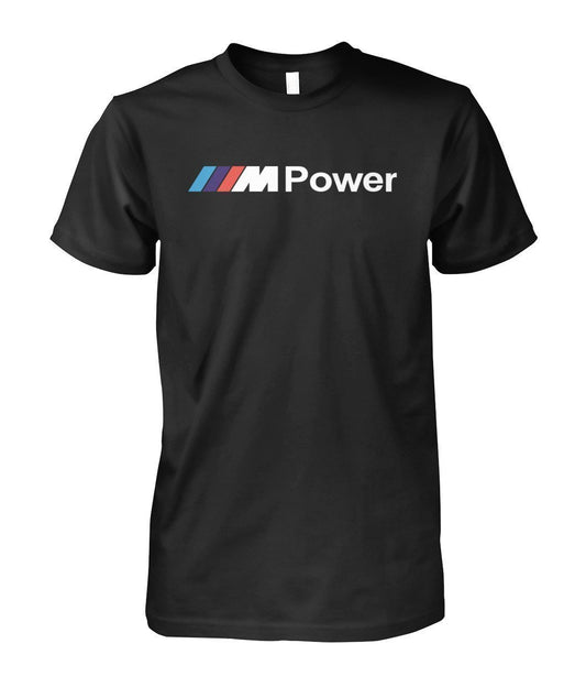 BMW POWER Unisex Cotton Tee-Short Sleeves-Elessi UK