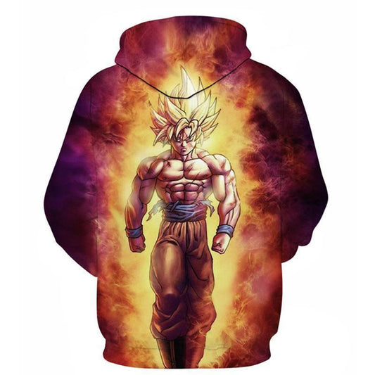 Dragon Ball Super saiyan body Hoodie-pullover-Elessi UK