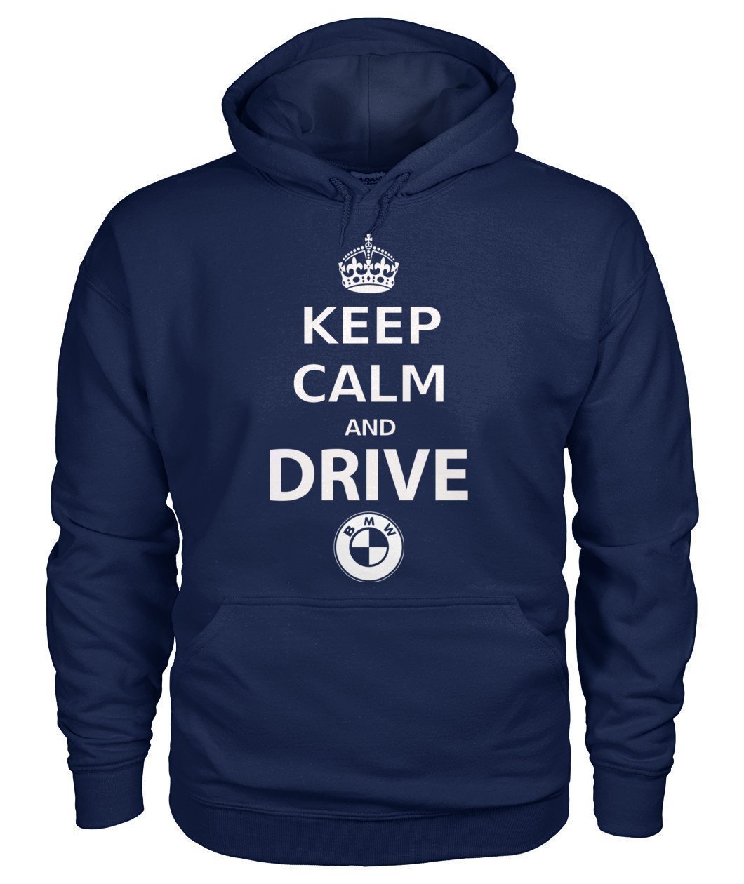 KEEP CALM AND DRIVE BMW Gildan Hoodie-Hoodies-Elessi UK
