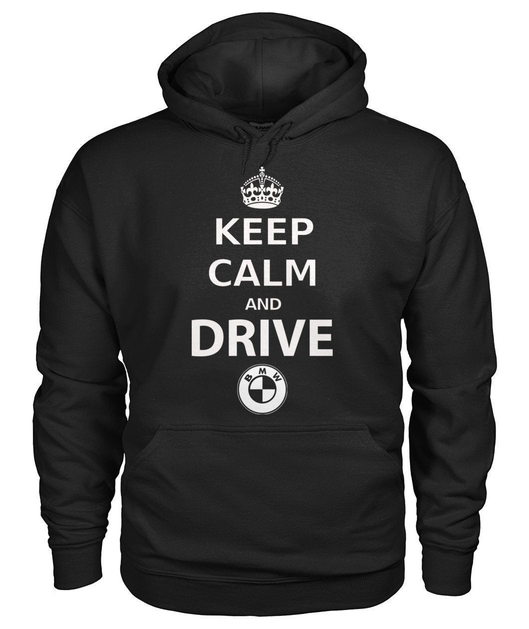 KEEP CALM AND DRIVE BMW Gildan Hoodie-Hoodies-Elessi UK