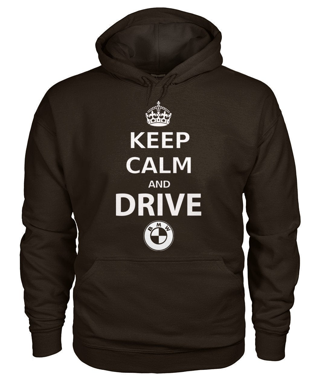 KEEP CALM AND DRIVE BMW Gildan Hoodie-Hoodies-Elessi UK