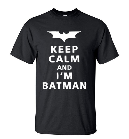 Keep Calm And I Am Batman T Shirt-Short Sleeves-Elessi UK
