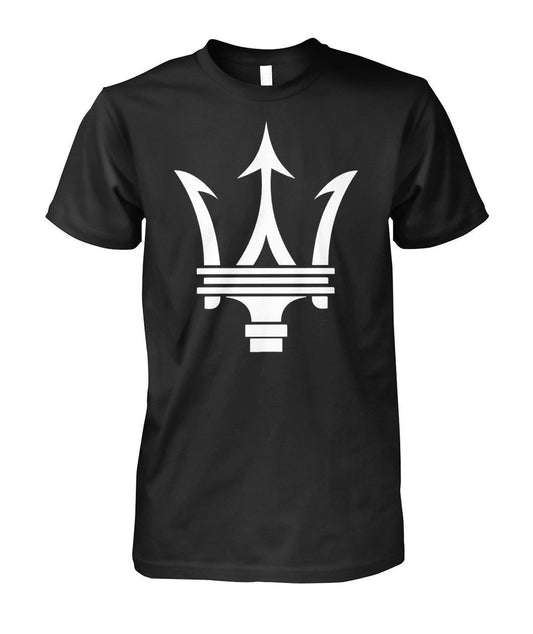 Maserati Logo Unisex Cotton Tee-Short Sleeves-Elessi UK