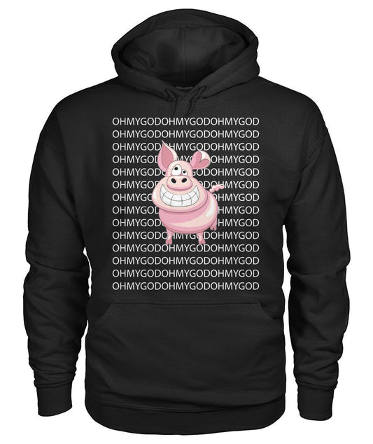 Oh My God Pig - Schwein Gildan Hoodie-Hoodies-Elessi UK