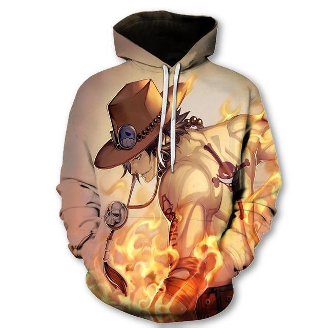 One piece Portgas D. Ace-pullover-Elessi UK