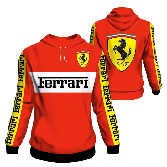 Pull HT Ferrari Automobilier Hoodie-Sweatshirts-Elessi UK