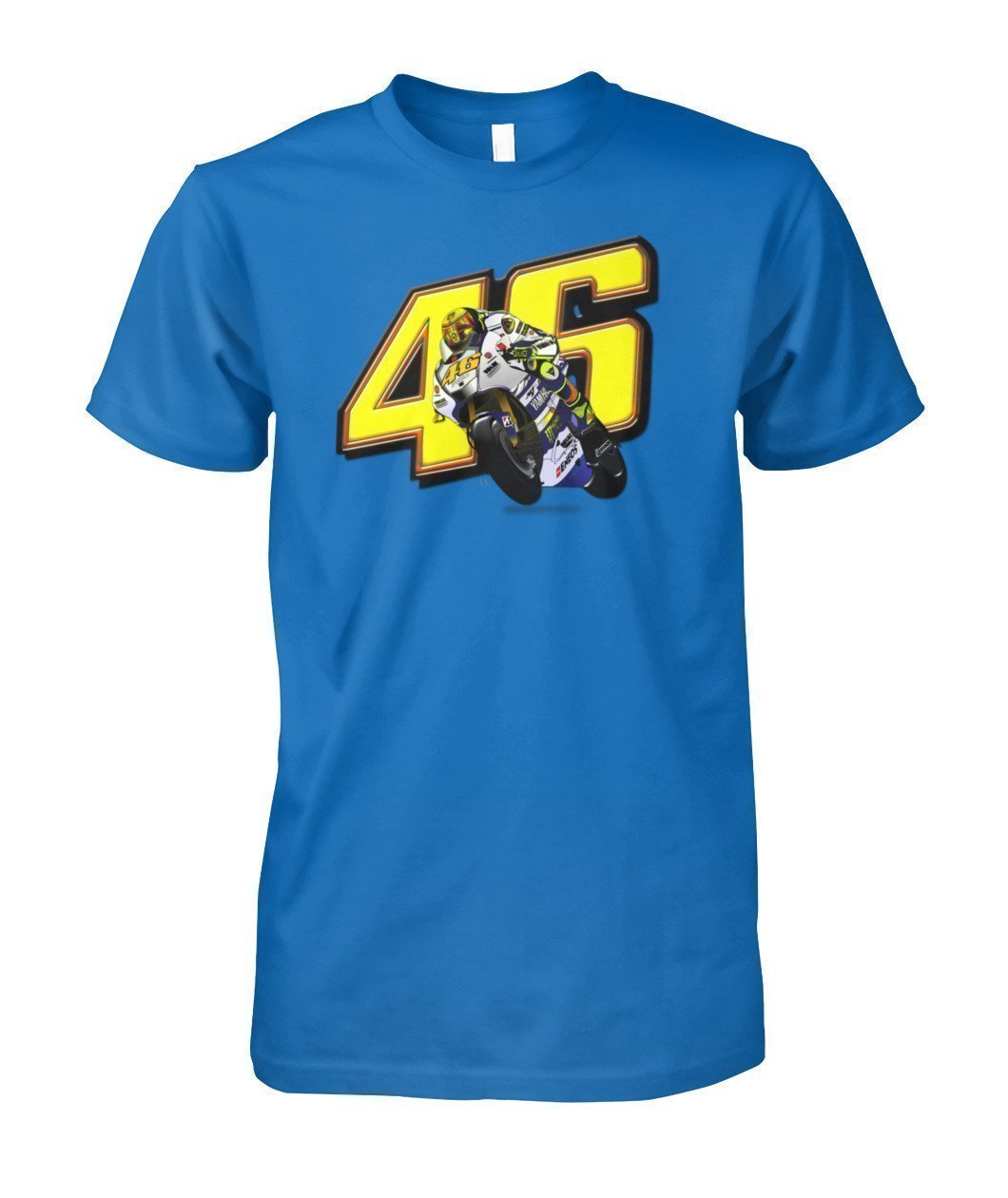 vr46 Valentino Ross Yamaha Unisex Cotton Tee Shirt-Short Sleeves-Elessi UK
